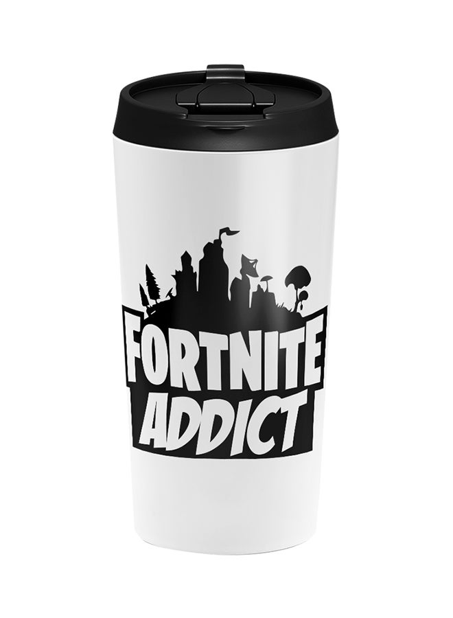 LOUD UNIVERSE Fortnite: Addict Printed Tumbler With Lid White/Black  - Image 1