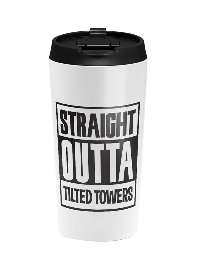 LOUD UNIVERSE Fortnite: Straight Outta Tilted Towers Printed Tumbler With Lid White/Black  - Image 1
