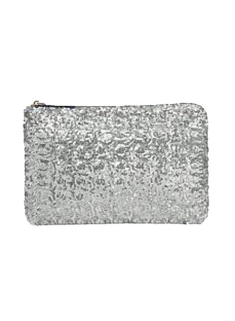 Dazzling Sequins Glitter Sparkling Evening Party Clutch Silver