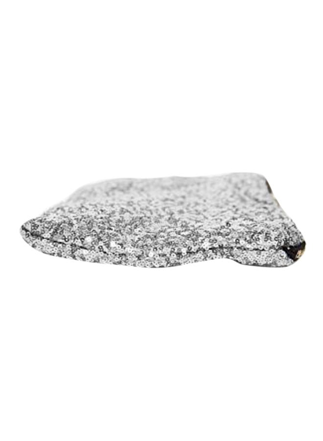 Generic - Dazzling Sequins Glitter Sparkling Evening Party Clutch Silver - Image 1
