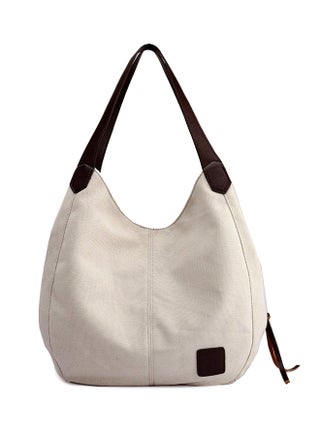 Large Capacity Multi-Pockets Casual Tote Bag Beige - v1545655326/N19939689A_1