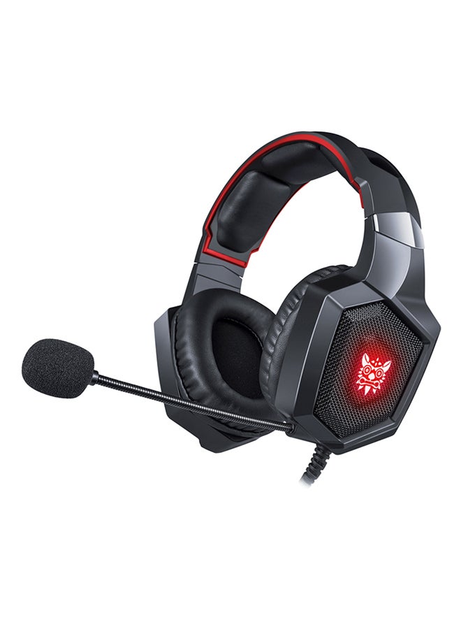 أونيكوما سماعة رأس سلكية للألعاب مزودة بإضاءة LED مع ميكروفون لأجهزة PlayStation 4/Xbox/الكمبيوتر الشخصي  - Image 1