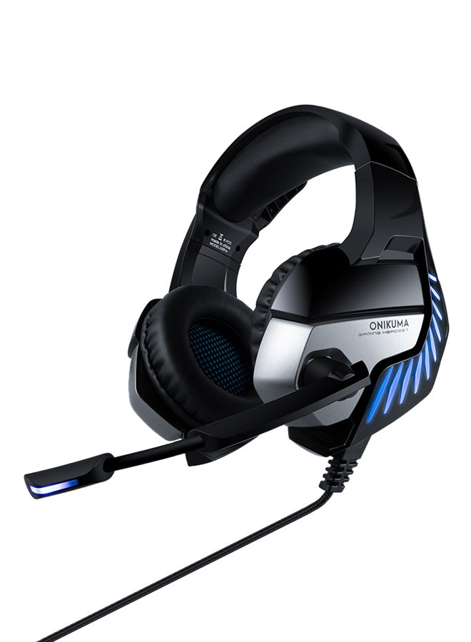 onikuma LED Over-Ear Wired Gaming Headset With Mic for PlayStation 4/Xbox/PC  - Image 1