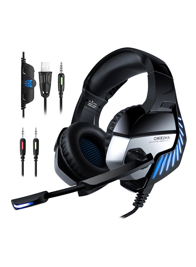 onikuma LED Over-Ear Wired Gaming Headset With Mic for PlayStation 4/Xbox/PC  - Image 4