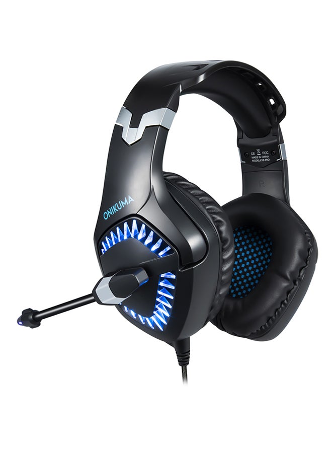 أونيكوما سماعة رأس سلكية للألعاب مزودة بإضاءة LED فوق الأذن مع ميكروفون لجهاز PlayStation 4/Xbox/PC - Image 2