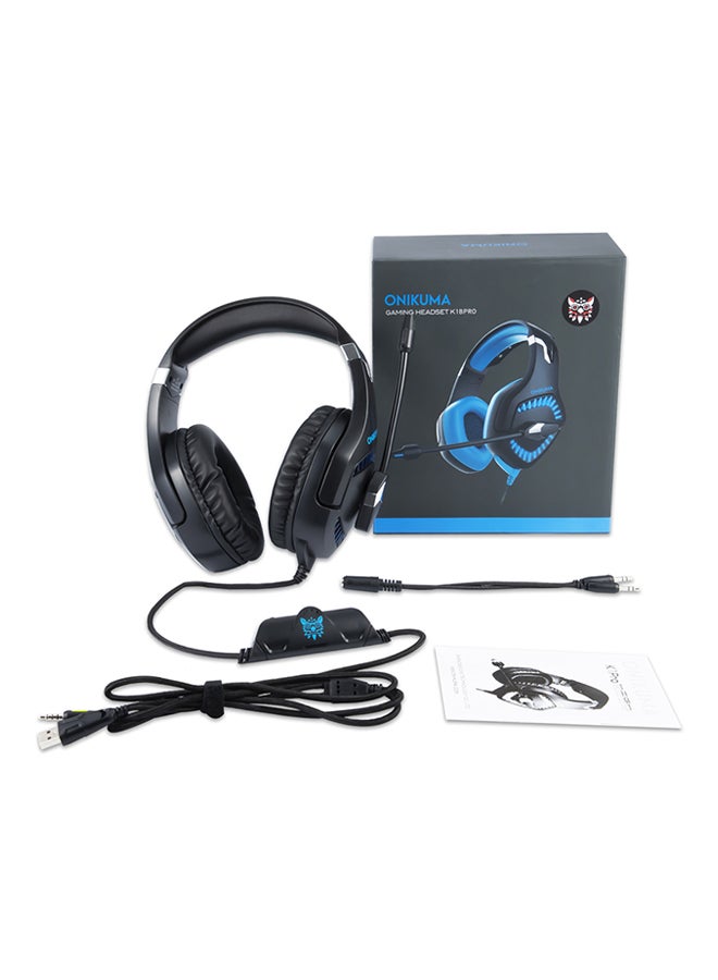 أونيكوما سماعة رأس سلكية للألعاب مزودة بإضاءة LED فوق الأذن مع ميكروفون لجهاز PlayStation 4/Xbox/PC - Image 5