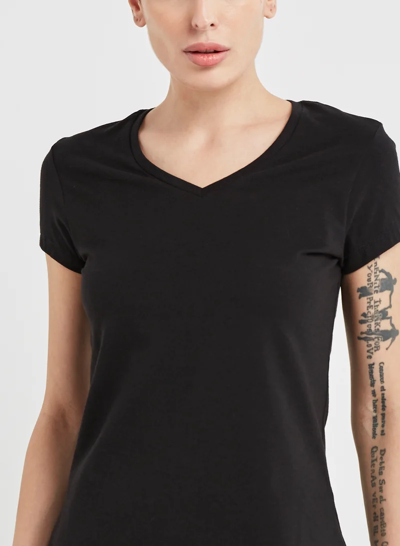 JOCKEY Casual V-Neck Tee Black