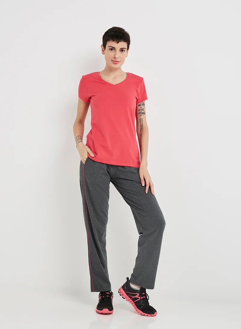 JOCKEY Casual V-Neck Tee Ruby