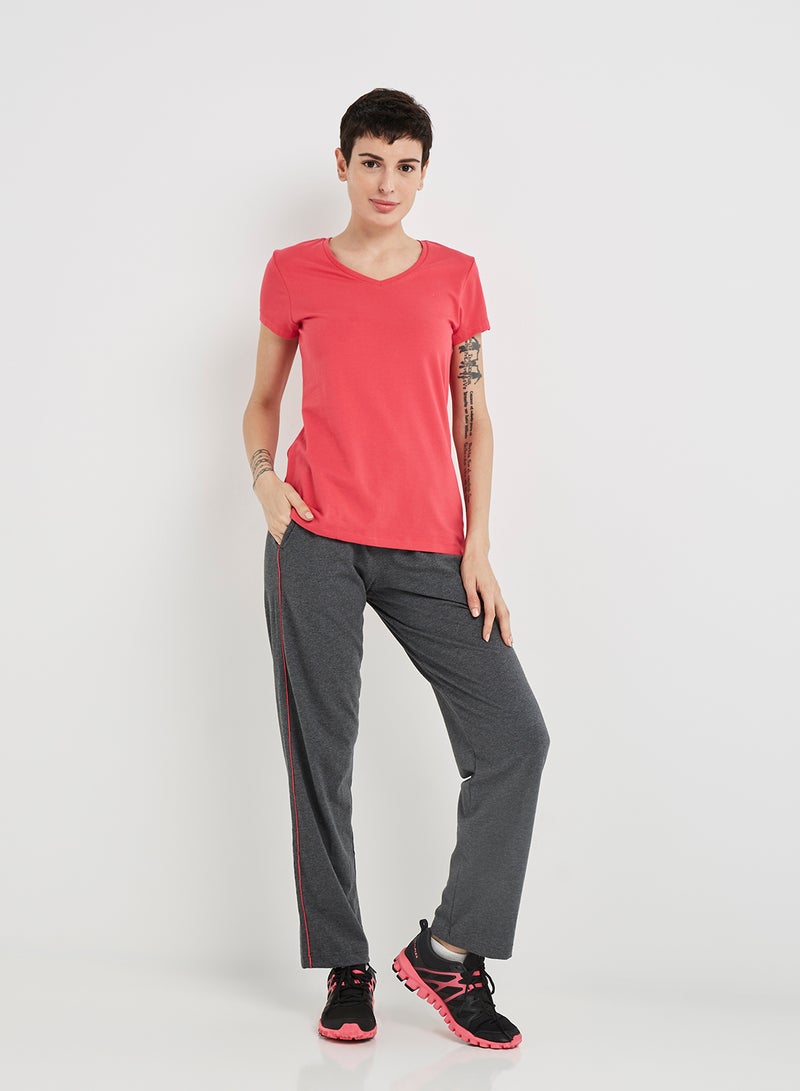 JOCKEY - Casual V-Neck Tee Ruby - Image 1