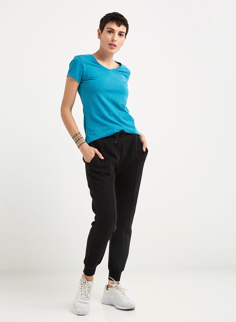 JOCKEY Casual V-Neck Tee Teal Mélange  - Image 3