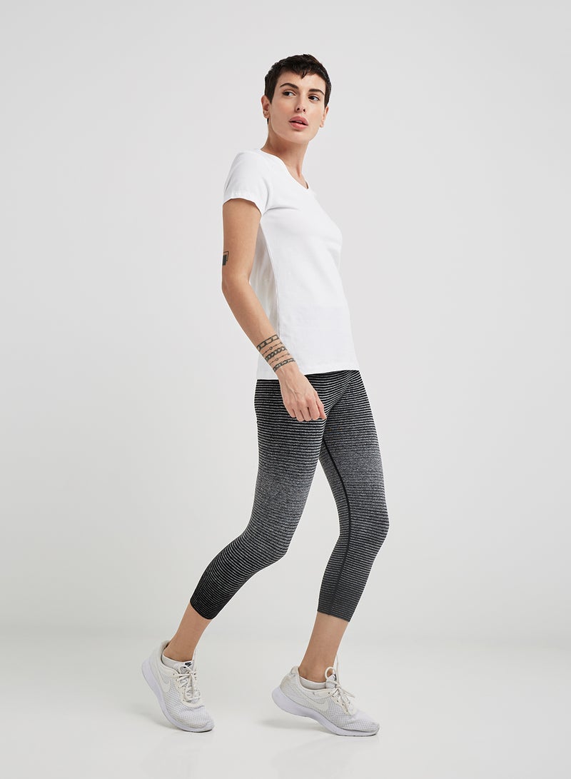 Casual V-Neck Tee White