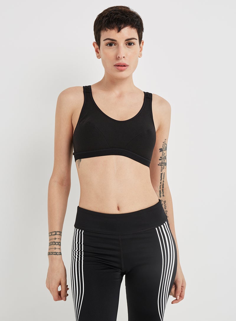 JOCKEY - Racer Back Padded Active Bra Black - Image 1