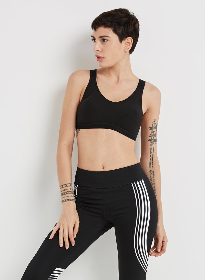 JOCKEY - Racer Back Padded Active Bra Black - Image 1