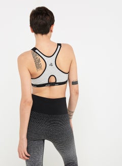 JOCKEY Racer Back Padded Active Bra Light Grey Melange  - Image 2