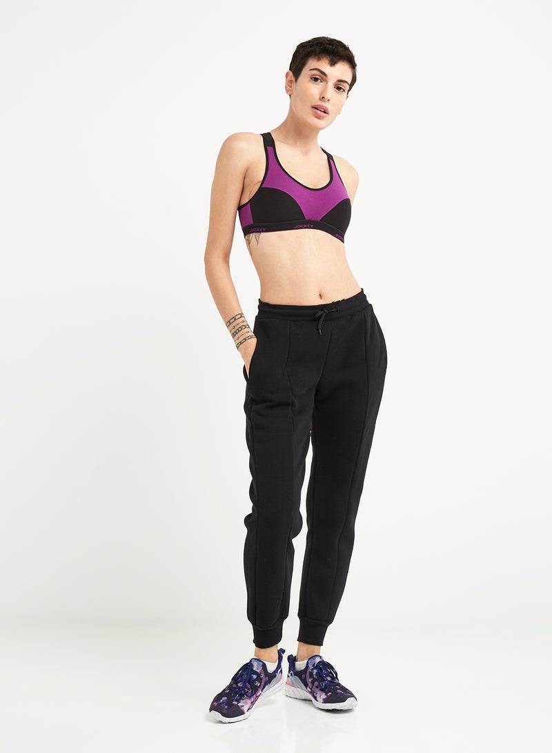 JOCKEY - Racer Back Padded Active Bra Purple Glory - Image 1
