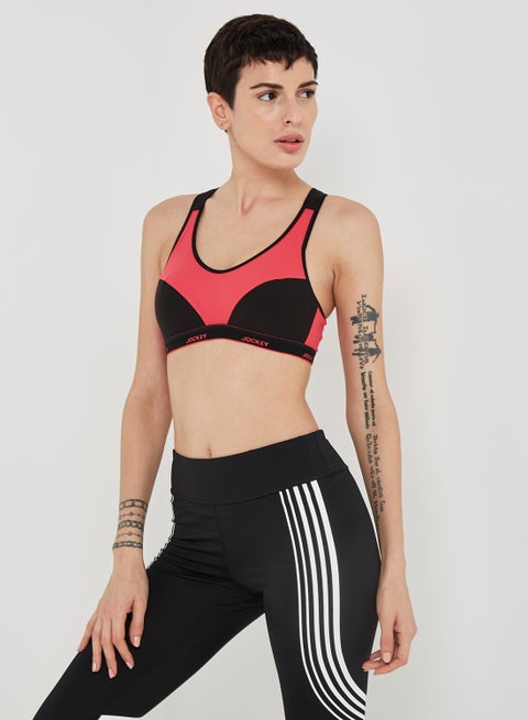 Racer Back Padded Active Bra Ruby