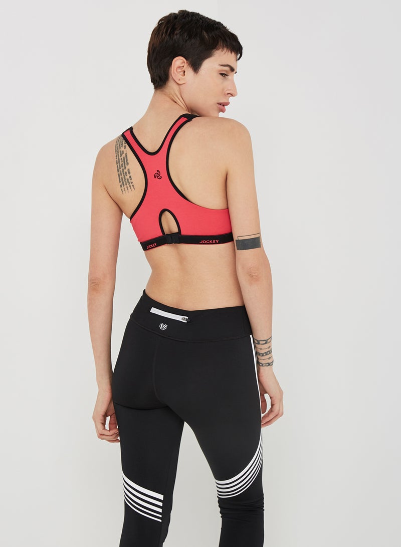 JOCKEY - Racer Back Padded Active Bra Ruby - Image 1