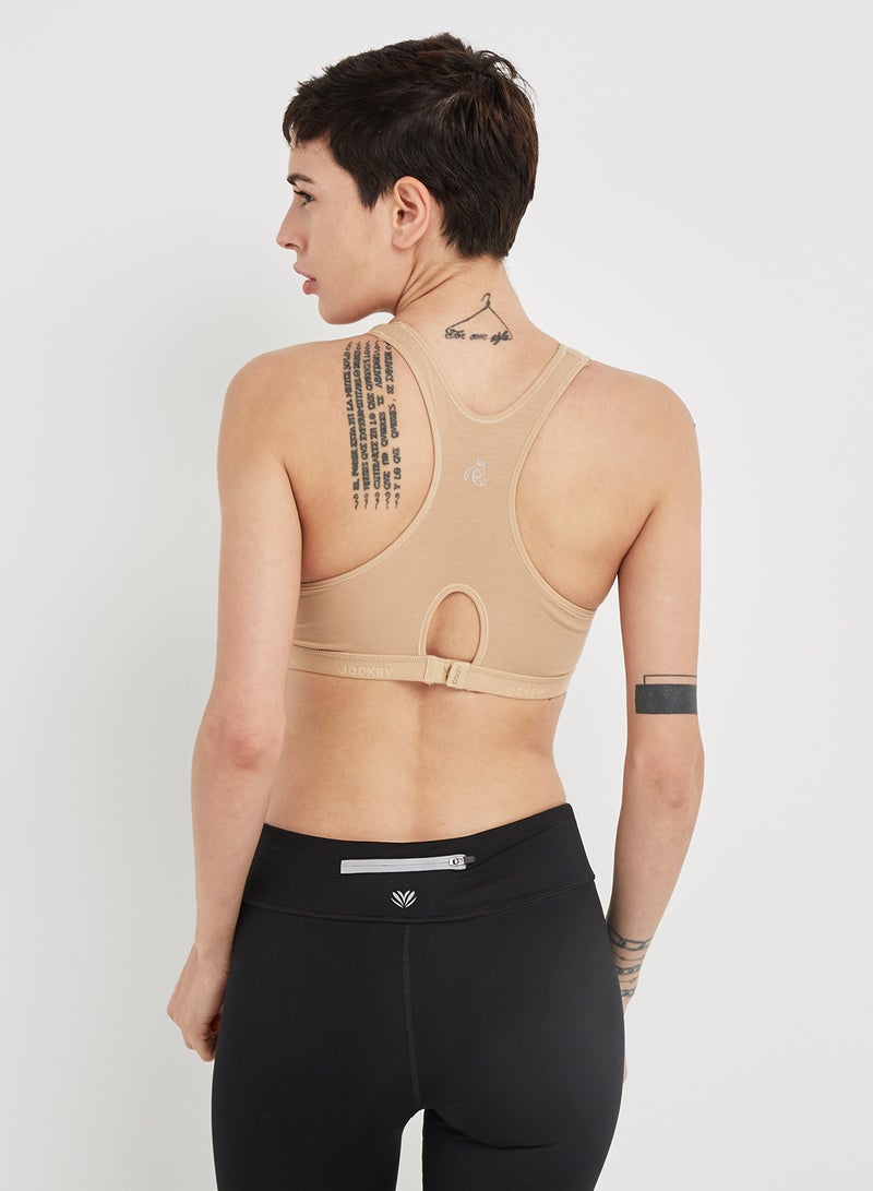 JOCKEY - Racer Back Padded Active Bra Skin - Image 1