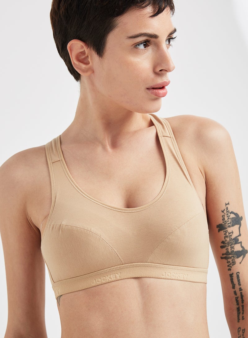JOCKEY - Racer Back Padded Active Bra Skin - Image 1