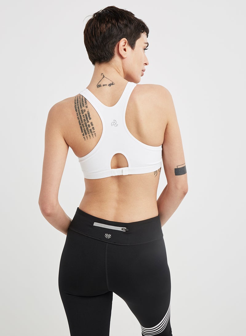 JOCKEY - Racer Back Padded Active Bra White - Image 1