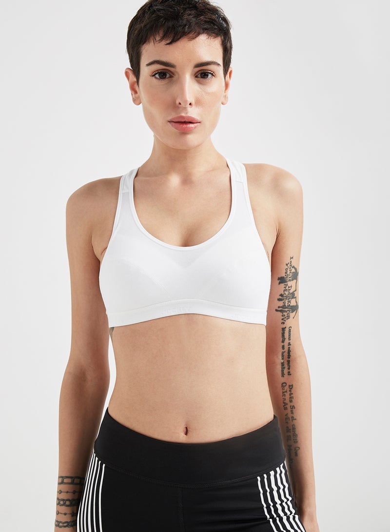 JOCKEY - Racer Back Padded Active Bra White - Image 1
