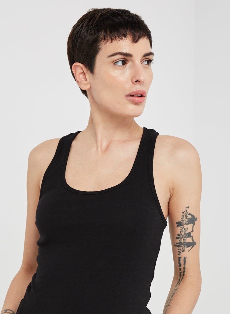 JOCKEY Racerback Tank Top Black - Image 4