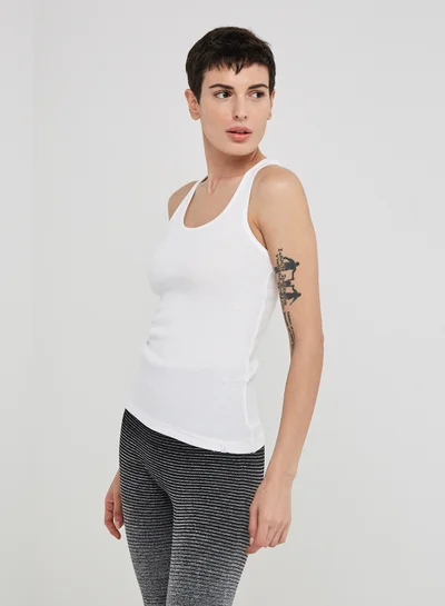 JOCKEY Racerback Tank Top White