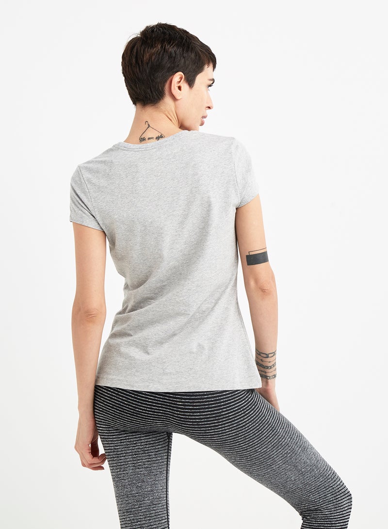 JOCKEY - Casual V-Neck Tee Light Grey Mélange - Image 1