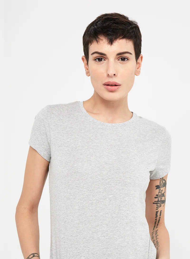 JOCKEY Casual V-Neck Tee Light Grey Mélange