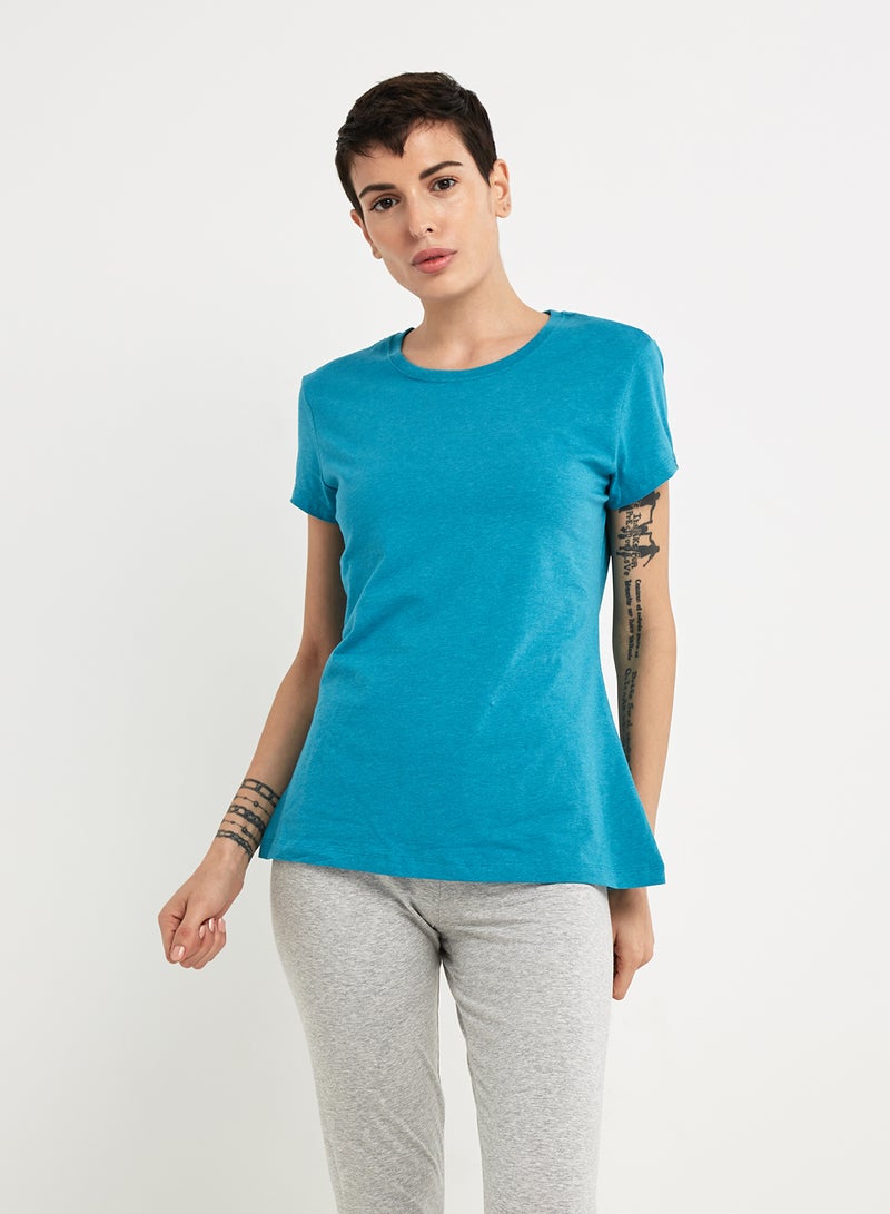 JOCKEY - Casual T-Shirt Blue Tint Melange - Image 1
