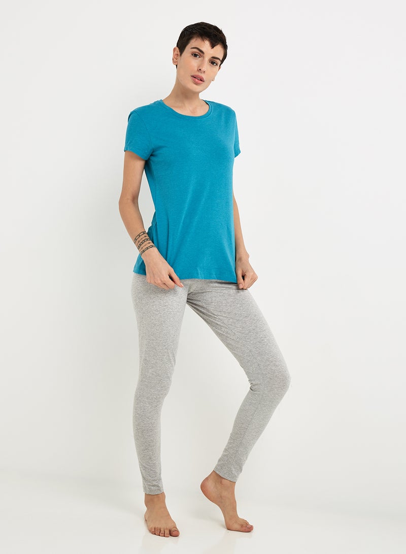 JOCKEY - Casual T-Shirt Blue Tint Melange - Image 1