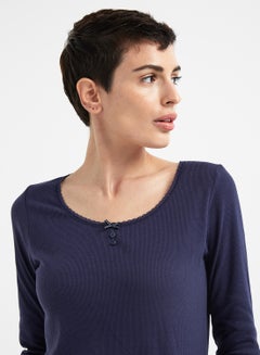 JOCKEY Casual Lounge Top Classic Navy  - Image 4