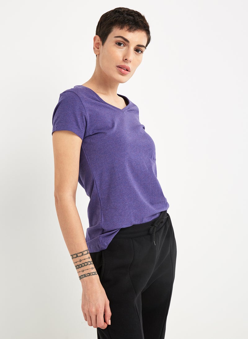 JOCKEY Casual V-Neck Tee Charcoal Mélange  - Image 1