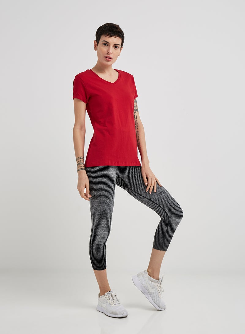 JOCKEY Casual V-Neck Tee Jester Red - Image 3