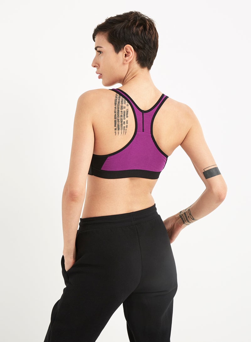 JOCKEY - Active Eva Bra Purple/Black - Image 1