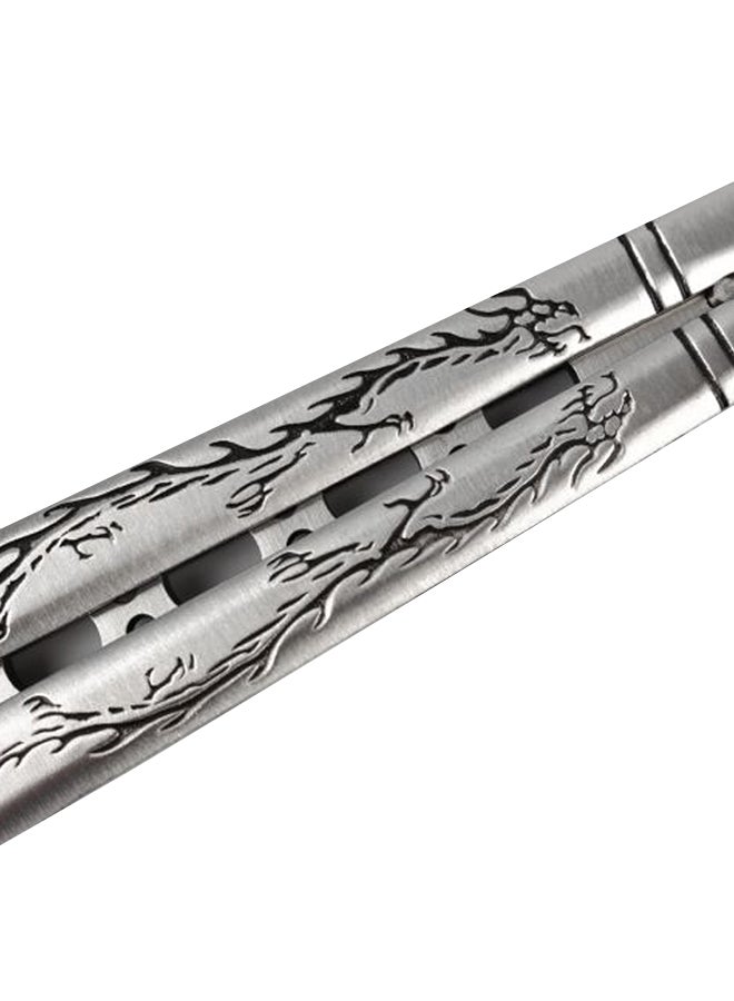 ماركة غير محددة مشط معدني على شكل فراشة فضي  - Image 3