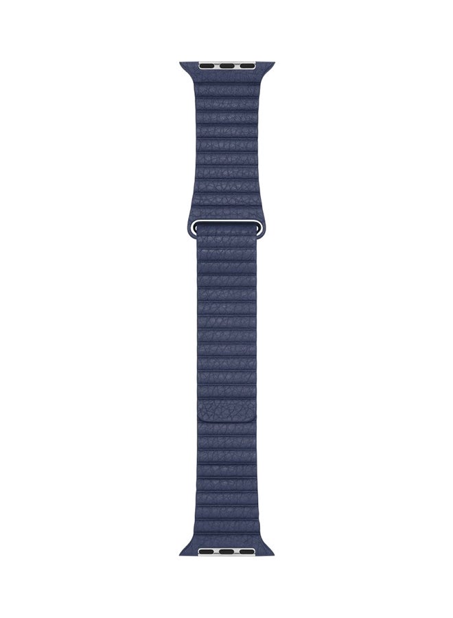 Smart Band - Leather Replacement Band For Apple Watch 44mm Blue - Image 1