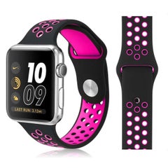 INEIX Siicone Strap For Apple Watch 42 mm Black/Pink  - Image 2