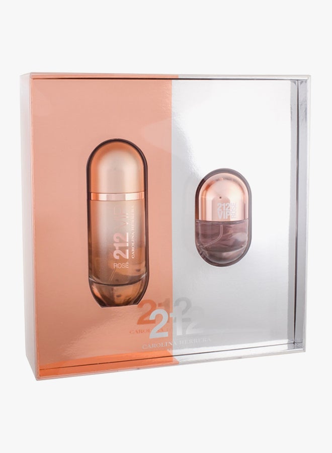 CAROLINA HERRERA 2-Piece 212 VIP Rose EDP Set (212 Vip Rose EDP 80ml, 212 Vip Rose EDP 20ml) - Image 1