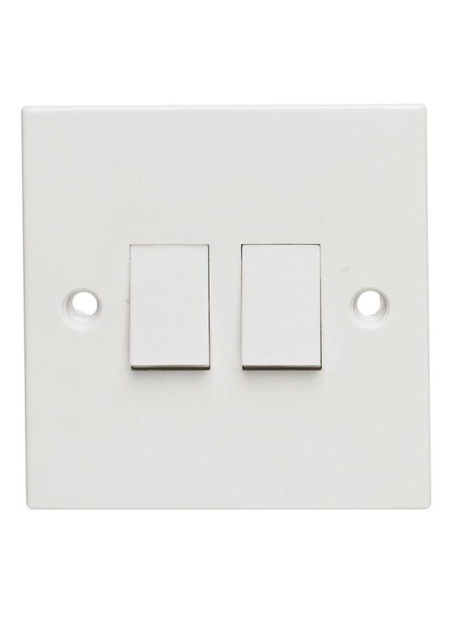 13A 2-Gang Switch Socket White White