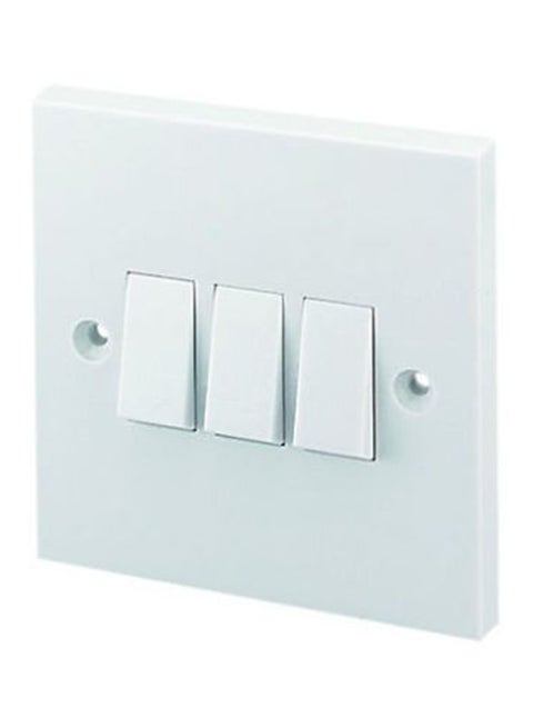 2-Way Gang Switch Socket White 5cm