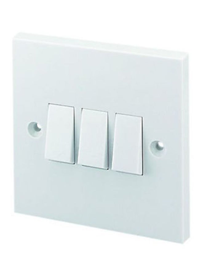 2-Way Gang Switch Socket White 5cm
