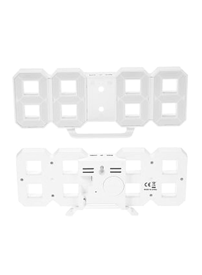 LED Digital Wall Clock White 212x83x36mm  - Image 2