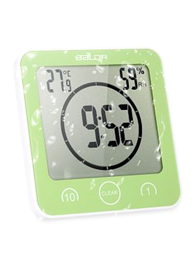 ساعة حائط رقمية بشاشة LCD متعددة الوظائف أخضر بدرجة لون الفاكهة 11x10.5x2.8سم  - Image 3