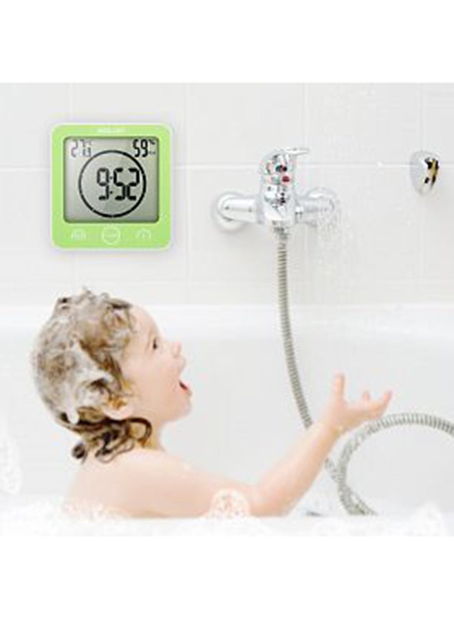 ساعة حائط رقمية بشاشة LCD متعددة الوظائف أخضر بدرجة لون الفاكهة 11x10.5x2.8سم  - Image 4