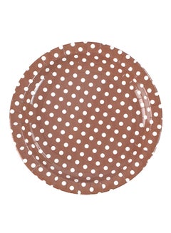 10-Piece Dot Printed Plate Set 23cm