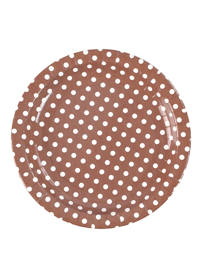 Papillon & Balloon - 10-Piece Dot Printed Plate Set 23cm - Image 1