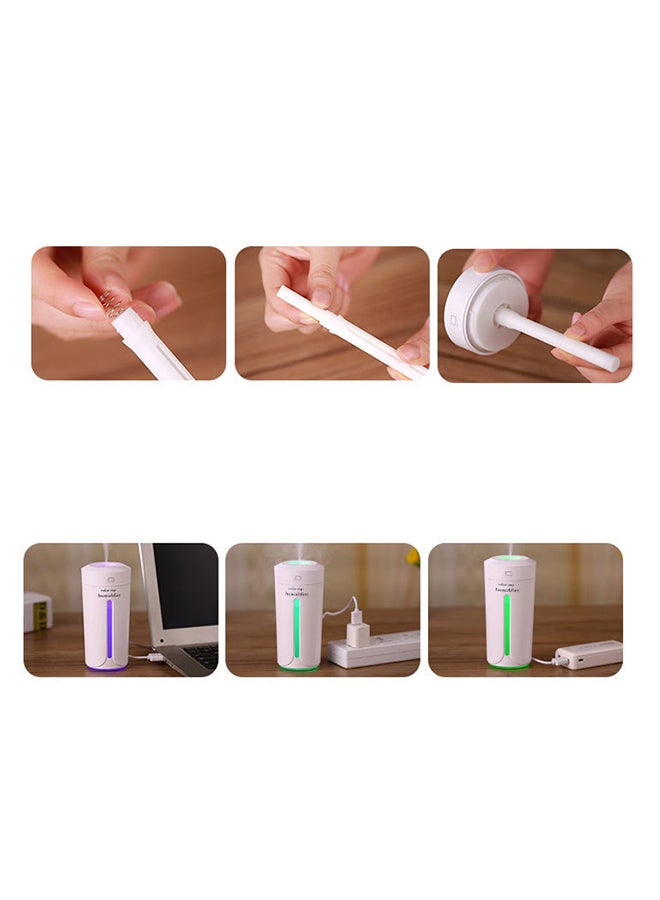 Cool Baby - Portable Ultrasonic Air Humidifier With Changing LED Lights White 7x7x15cm - Image 1