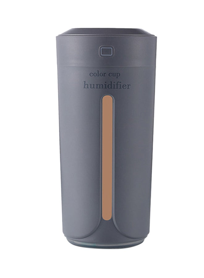 USB Rechargeable Humidifier With Lights 230ML Grey 7x7x15centimeter