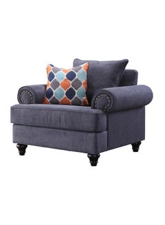 homes r us Charlston 1-Seater Sofa Blue 115x85x97cm  - Image 1